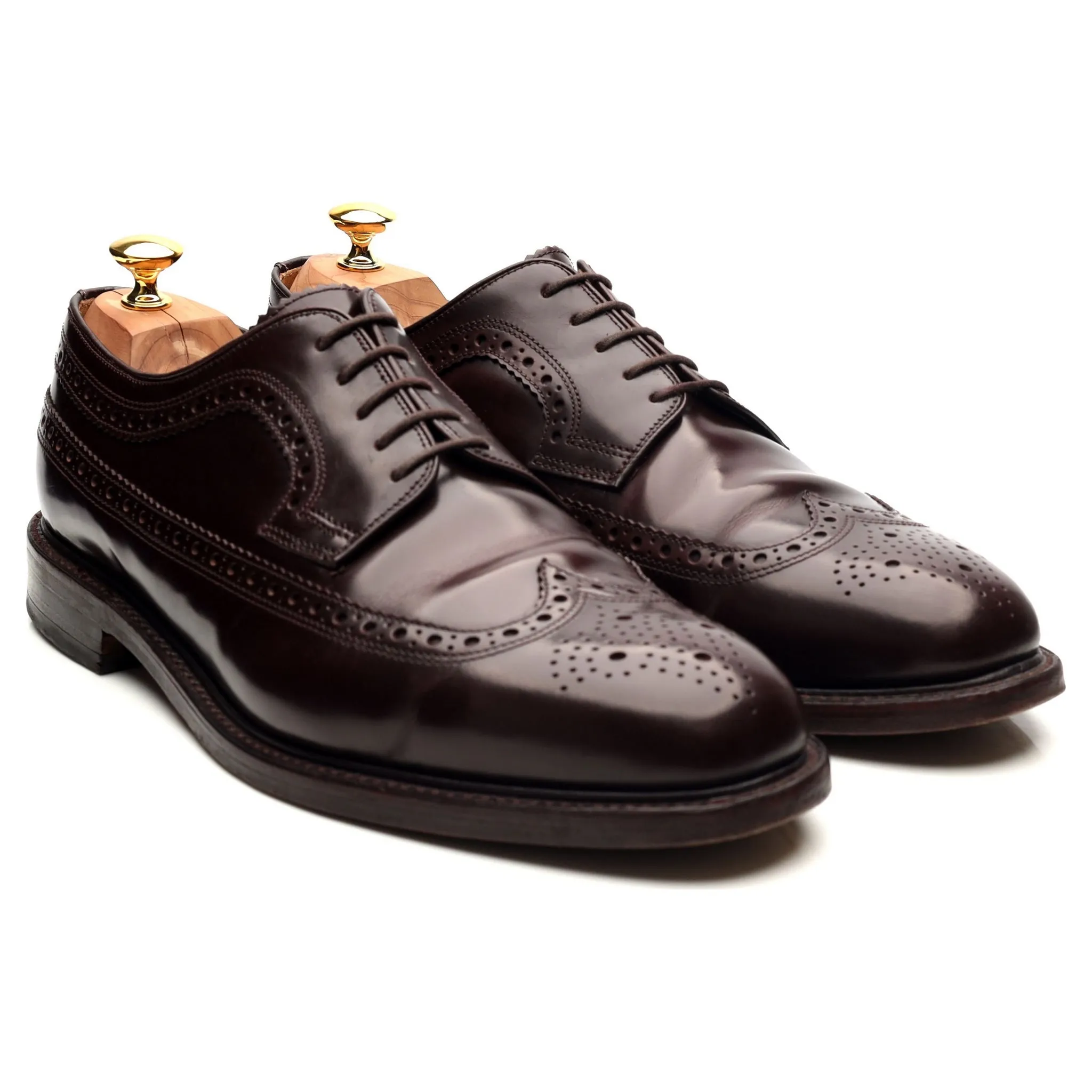 'Royal Brogues' Burgundy Leather Derby Brogues UK 11