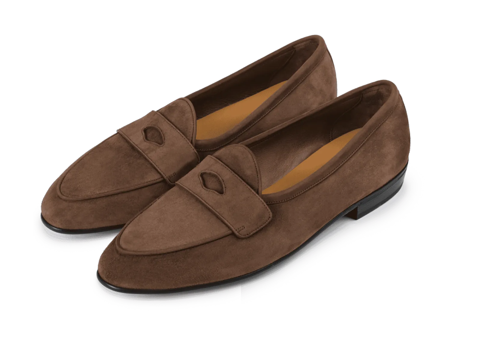 Sagan Classic Ginkgo Loafers in Deep Taupe Asteria Suede with Rubber Sole