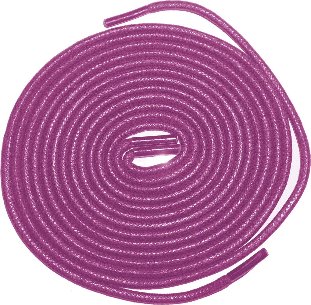 [Sharp Purple] - Round Waxed Cotton Shoelaces