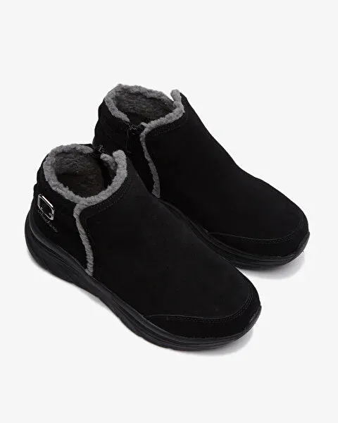 SKECHERS D'LUX WALKER CASUAL COZY - BLACK