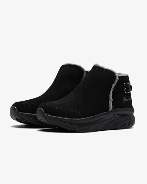 SKECHERS D'LUX WALKER CASUAL COZY - BLACK