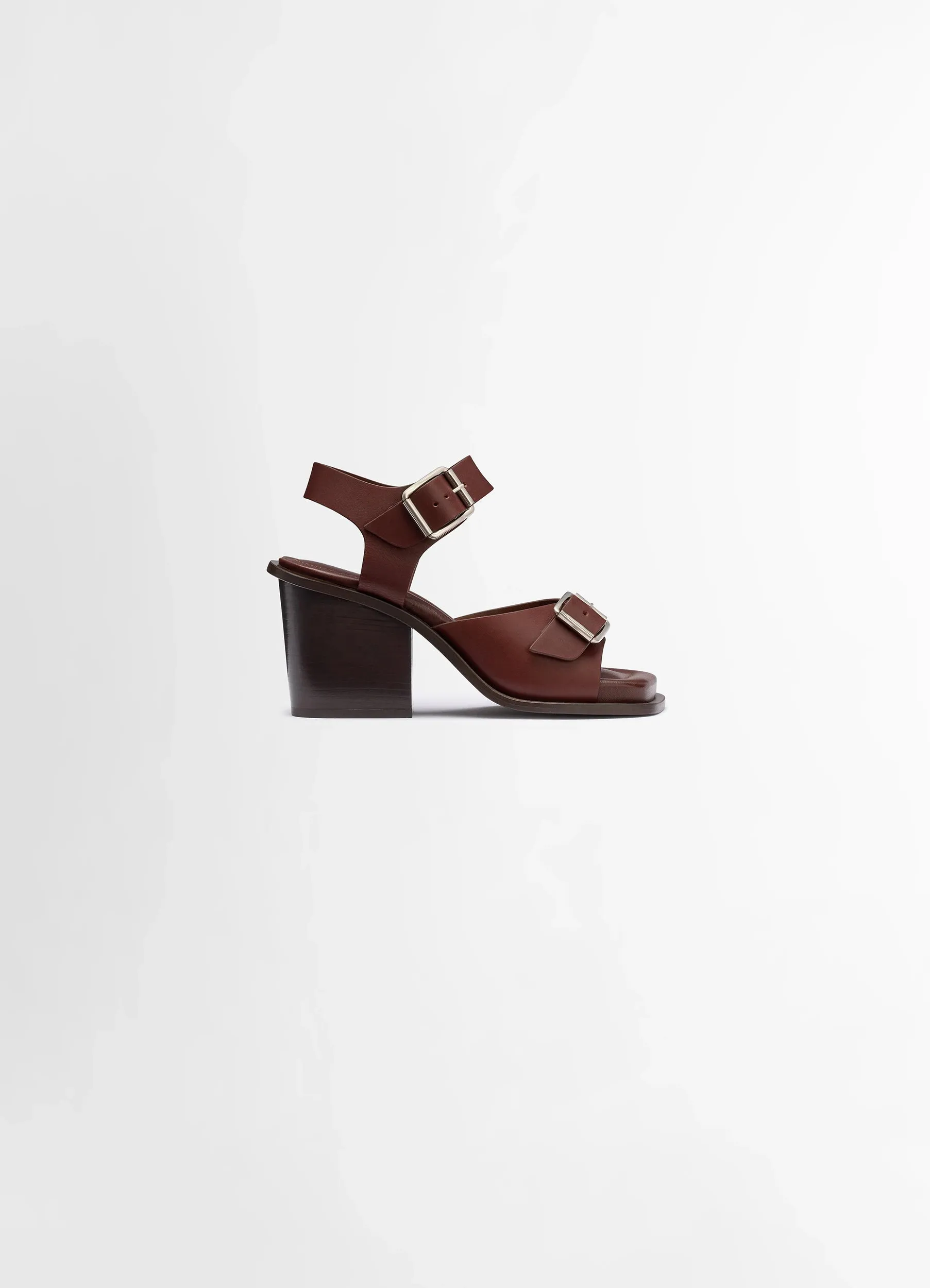 SQUARE HEELED SANDALS WITH STRAPS 80