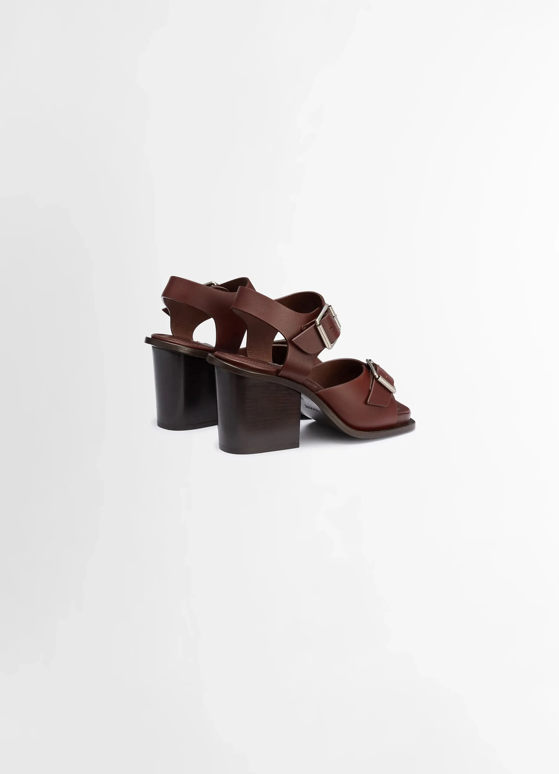 SQUARE HEELED SANDALS WITH STRAPS 80