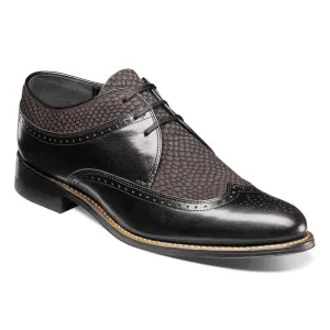 Stacy Adams DAYTON Black/ White Python Print Wingtip Oxford Shoes