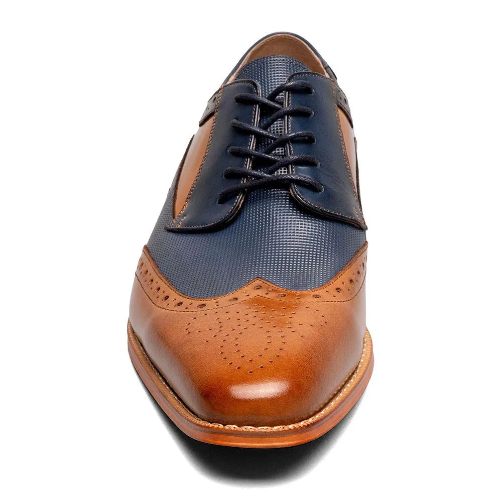 Stacy Adams Ivingale Tan Multi Men’s Wingtip Oxford Shoes