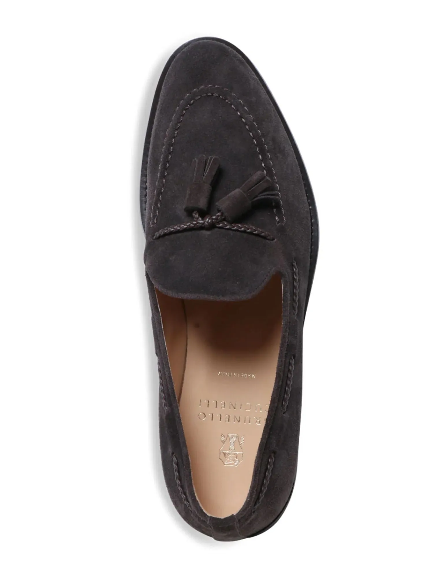 Suede Tassel Loafer | Dark Grey