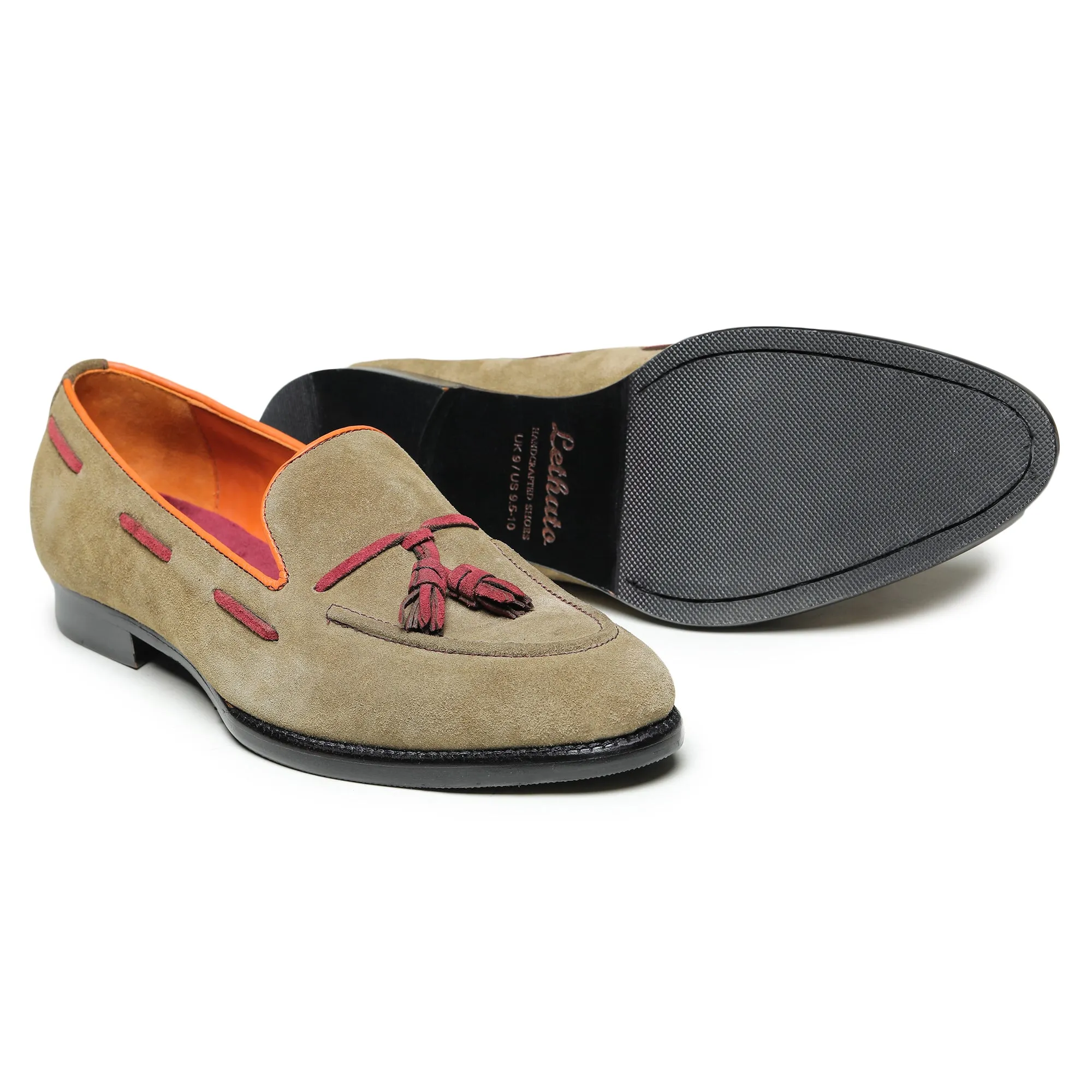 Tassel Loafers - Olive Suede