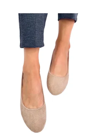 TEEK - Beige Suede Ballet Flats