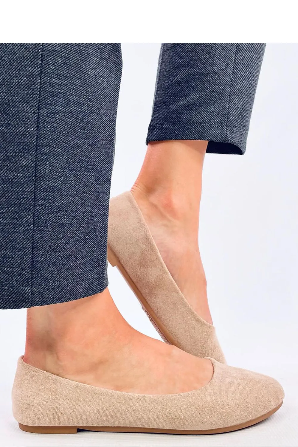 TEEK - Beige Suede Ballet Flats