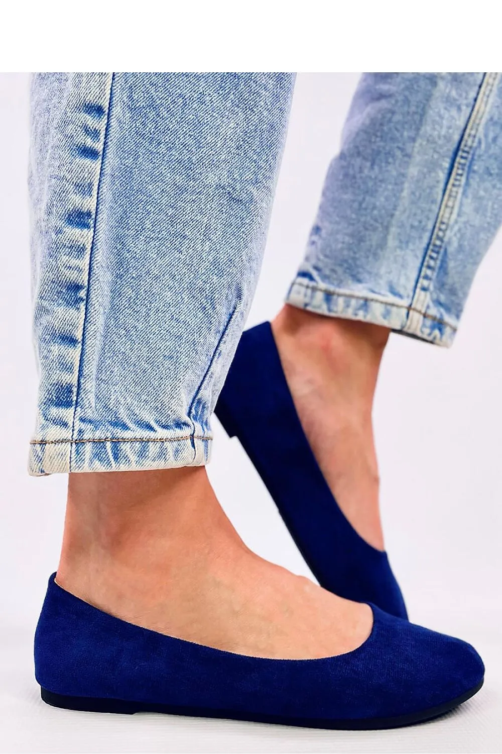 TEEK - Navy Blue Suede Ballet Flats