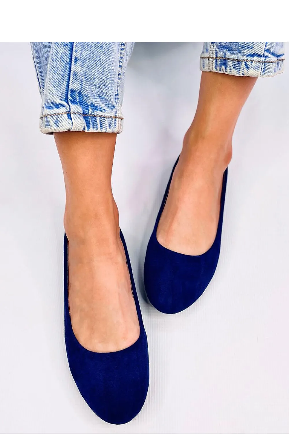 TEEK - Navy Blue Suede Ballet Flats