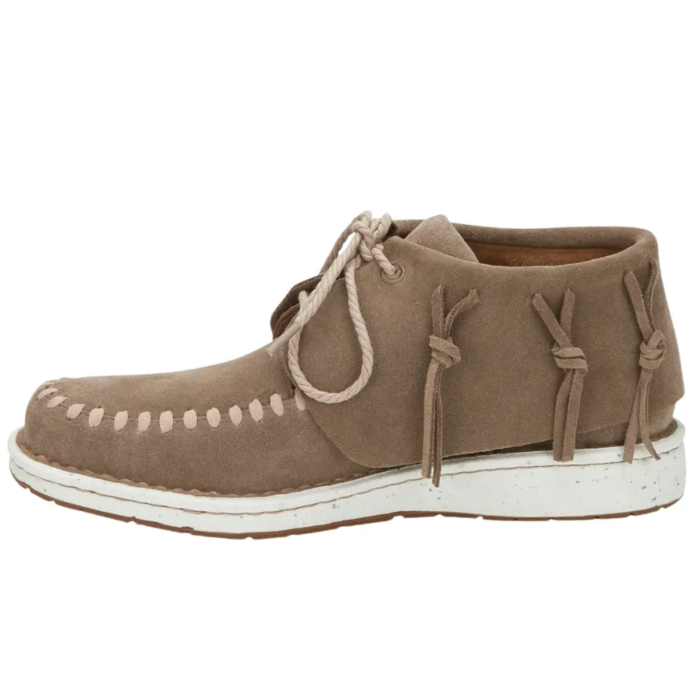 Teepee Fringe Round Toe Moccasin Booties