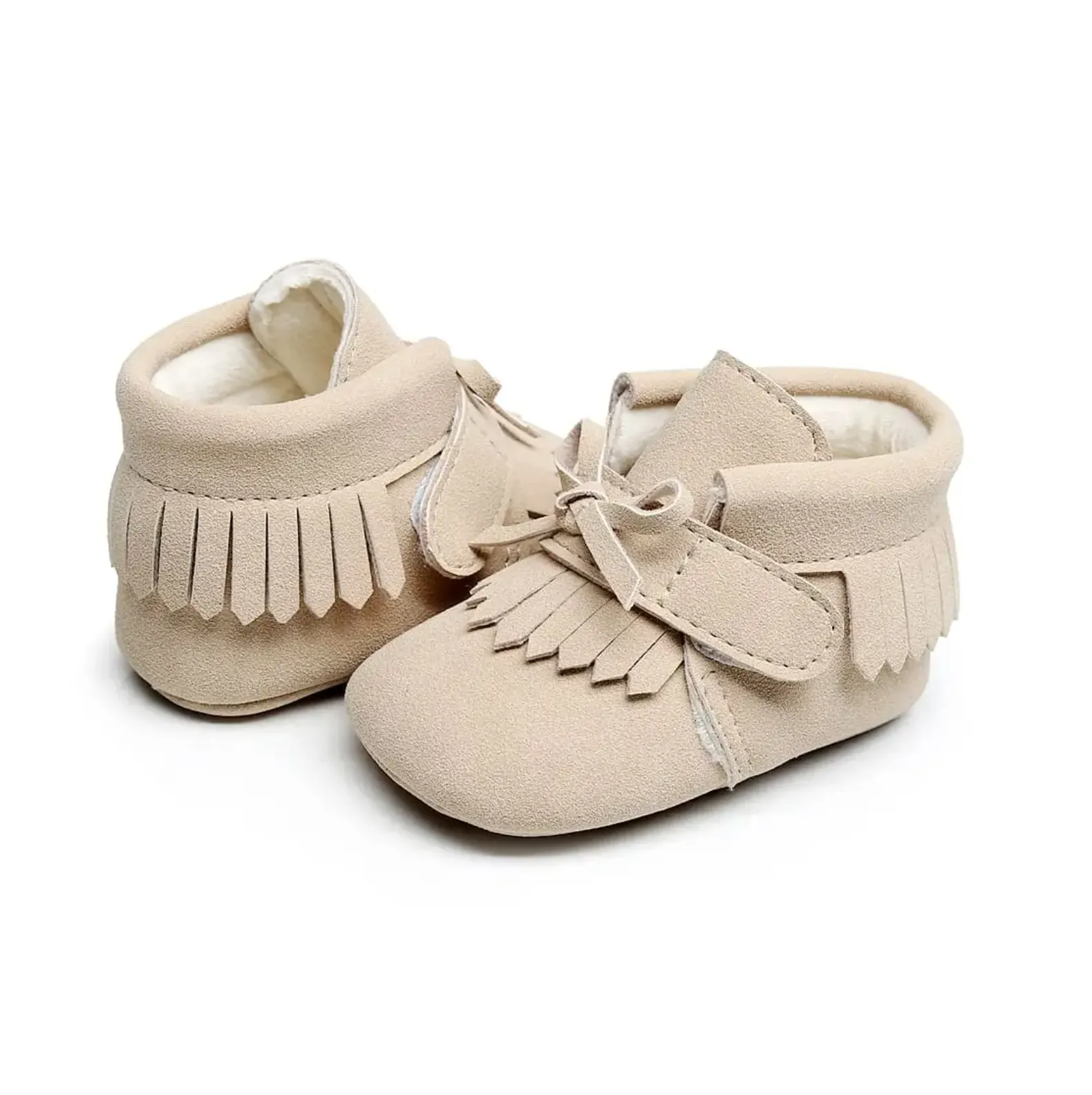 The Little Adventurer Collection Moccasins | Beige Color