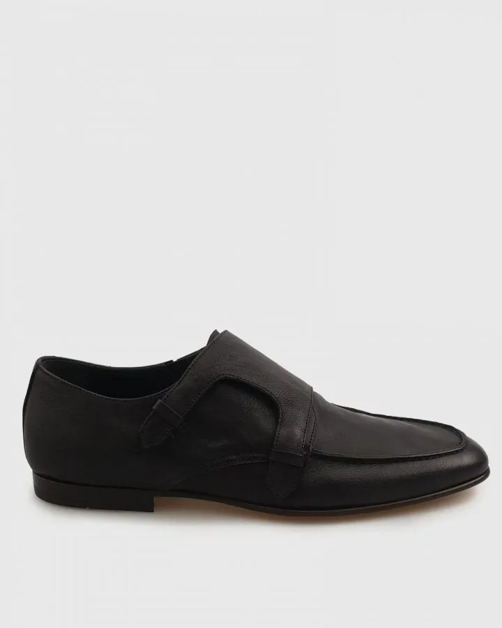 VINCENT & FRANKS VFW20MS  BLACK MONK STRAP SLIP ON