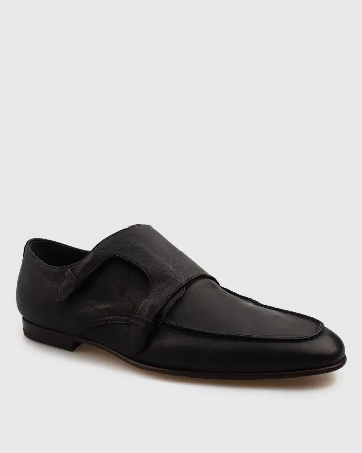 VINCENT & FRANKS VFW20MS  BLACK MONK STRAP SLIP ON