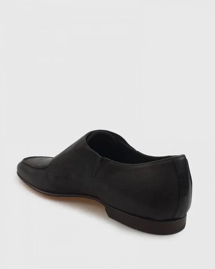 VINCENT & FRANKS VFW20MS  BLACK MONK STRAP SLIP ON