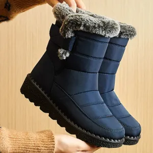 Winter Boots Waterproof, Fur-Lined, Ankle Low Heels | FrostGuard