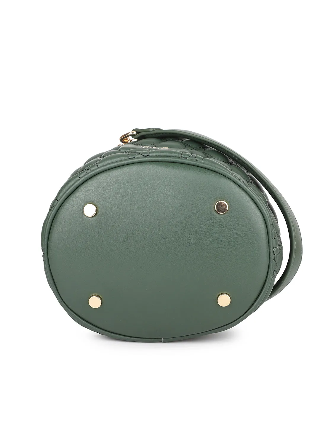 Women Green Textured Potli Bag